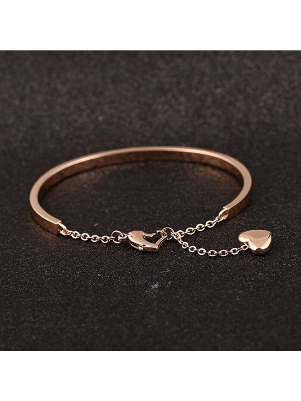 WOMEN'S 18K RGP AS LONG AS LOVE CUFF BRACELET